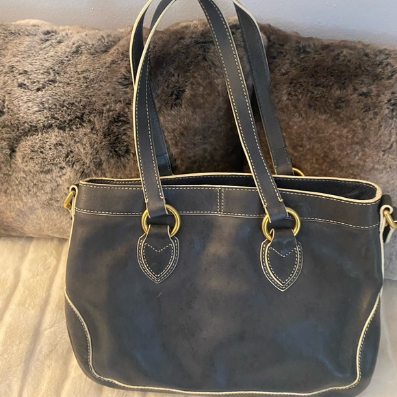 Dooney & Bourke Leather Shoulder Bag with Gold Accents - Picture 2 of 3